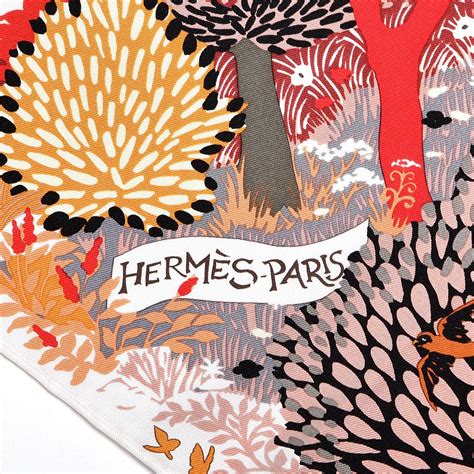 HERMES Silk Dans Un Jardin Anglais Scarf 90 